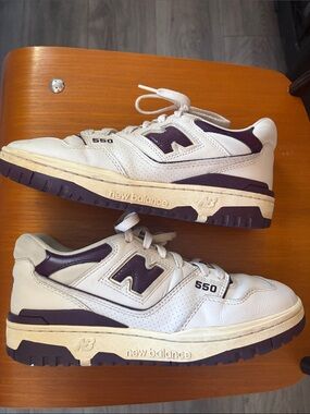 Aime Leon Dore ALD New Balance Men's White Purple 550 Leather Sneakers Womens 9